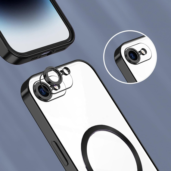 Etui do iPhone 7 Plus / 8 Plus, Electro MagSafe, czarne + Szkło na ekran