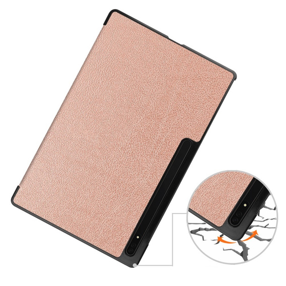 Etui do Samsung Galaxy Tab S9 Ultra, Smartcase, różowe rose gold