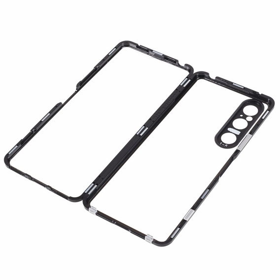 Etui do Sony Xperia 1 V, Magnetic Dual Glass, czarne