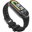 Pasek Silikonowy do Xiaomi Smart Band 10 / 9 / 8, Czarny / Szary