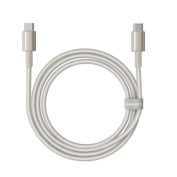 Kabel Baseus Tungsten Gold USB-C do USB-C 100W 1m do laptopów, smartfonów i tabletów z USB-C
