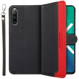 Etui z klapką do Sony Xperia 10 IV, KHAZNEH RFID Case, czarne