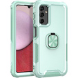 Etui do Samsung Galaxy A14 4G/5G, pancerne z ringiem, zielone