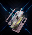 Etui pancerne do Samsung Galaxy S24, Dexnor Full Body (Two Frames), różowe