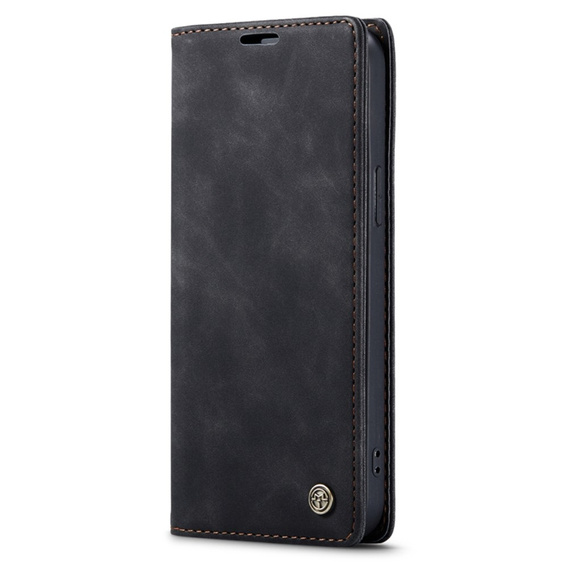 Etui CASEME do iPhone 14 Pro, Leather Wallet Case, czarne