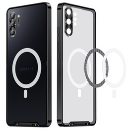 Etui z ochroną aparatu do Samsung Galaxy Note 10+ Plus, CamShield MagSafe, przezroczyste / czarne