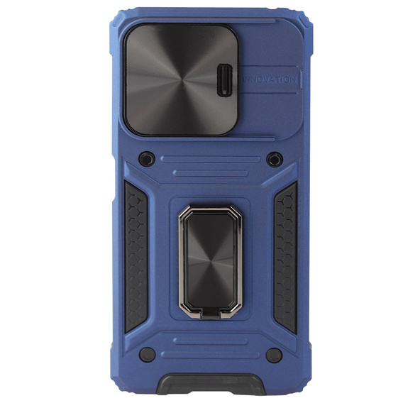 Etui pancerne do Xiaomi Redmi Note 13 5G, CamShield Slide, niebieskie + Szkło Hartowane 9H