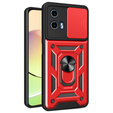 Etui pancerne do Motorola Moto G24 / G24 Power / G04, CamShield Slide, czerwone