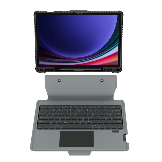 Etui z klawiaturą do Galaxy Tab S9+, NILLKIN Bumper Pen Slot, czarne