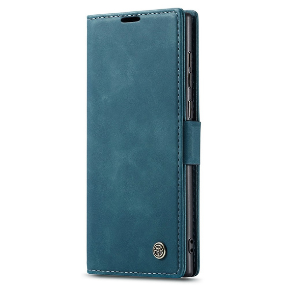 Etui CASEME do Samsung Galaxy S22 Ultra, Leather Wallet Case, zielone
