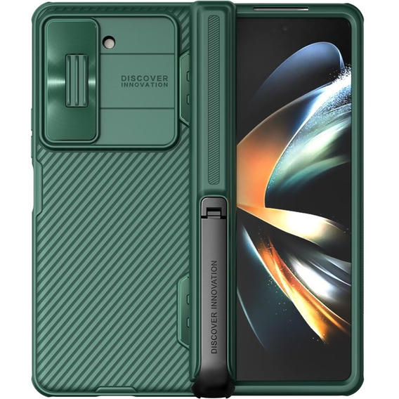 Etui NILLKIN do Samsung Galaxy Z Fold5 5G, CamShield Pro Case, Z podstawką, Zielone