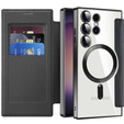 Etui z klapką do Samsung Galaxy S24 Ultra, RFID Wallet MagSafe z ochroną aparatu, czarne