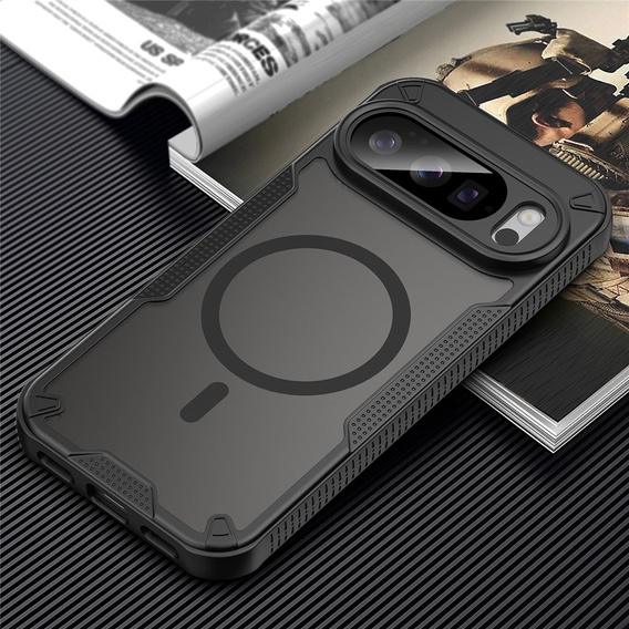 Etui pancerne do Google Pixel 10 Pro, do MagSafe, matowe, czarne