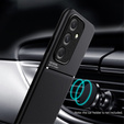 Etui do Samsung Galaxy A55 5G, z blaszką do uchwytu magnetycznego, czarne