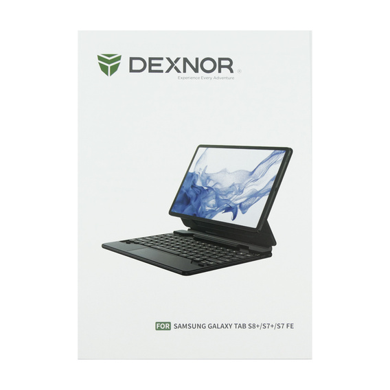 Etui z klawiaturą do Samsung Galaxy Tab S10+/S9 FE+ Plus/S9+/ S8+/ S7+/ S7 FE, Dexnor Magnetic Keyboard Touchpad, czarne