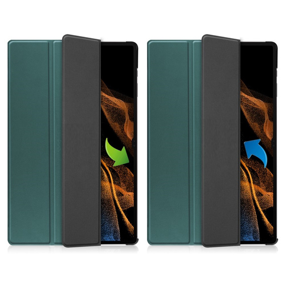 Etui do Samsung Galaxy Tab S9 Ultra, Smartcase, zielone