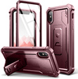 Etui pancerne do iPhone XS Max, Dexnor Full Body, czerwone