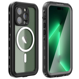 Etui wodoodporne do iPhone 14 Pro, Redpepper, do MagSafe, czarne