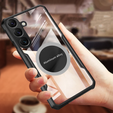 Etui do Samsung Galaxy M35, z blaszką magnetyczne, przezroczyste / czarne