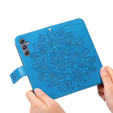 Etui z klapką do Samsung Galaxy M34 5G, Mandala, niebieskie