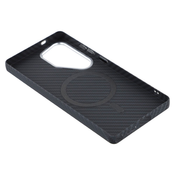 Etui do Samsung Galaxy S25 Ultra, Carbon Fiber MagSafe, czarne