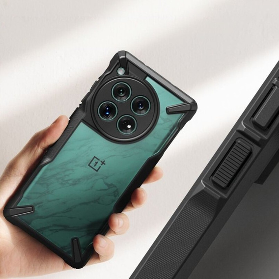 Etui Ringke Fusion X przezroczyste / czarne do OnePlus 12 5G