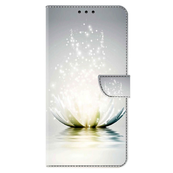Etui z klapką do Xiaomi Redmi Note 12 4G, Wallet, Lotos Flower szare