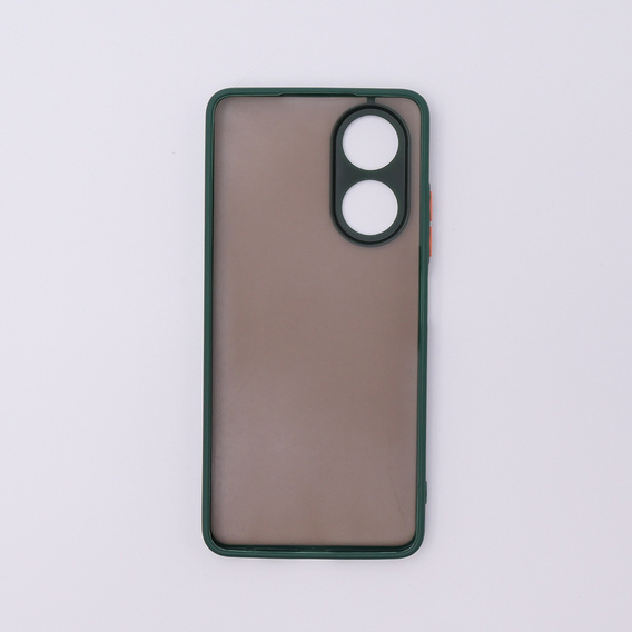 Etui silikonowe do Oppo A78 5G, z ochroną aparatu, przezroczyste / zielone