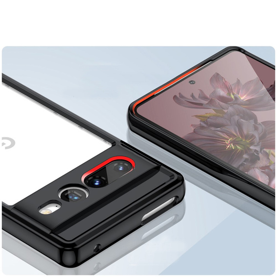 Etui do Google Pixel 7 Pro 5G, Fusion Hybrid, z ochroną aparatu, przezroczyste / czarne