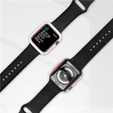 2w1 Etui + Szkło Hartowane do Apple Watch 7/8/9 45mm - Biały / Złoty