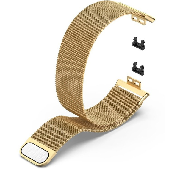 Pasek Bransoleta Milanese do Huawei Watch Fit, Złoty