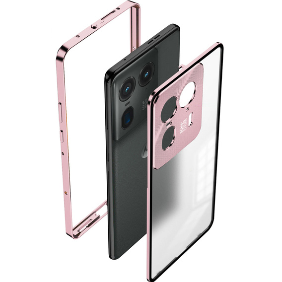 Etui do Motorola Edge 50 Ultra, Frame Case, różowe