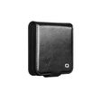 Skórzane etui portfelowe czarne do Samsung Galaxy Z Flip7