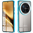 Etui do Vivo X200 Pro 5G, Magnetic Dual Glass, niebieskie