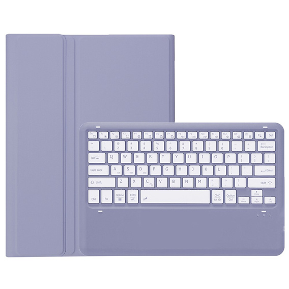 Etui z klawiaturą do Samsung Galaxy Tab S9+, Leather Pen Slot, fioletowe