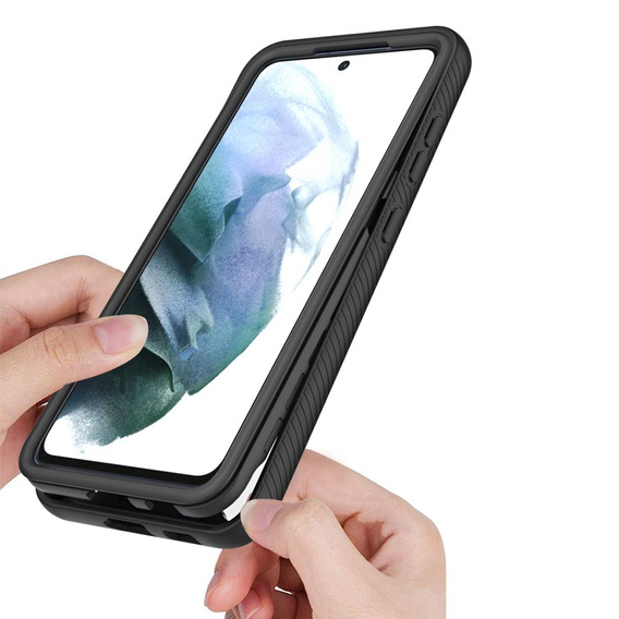 Etui do Samsung Galaxy S21 FE, Shockproof, z folią, czarne