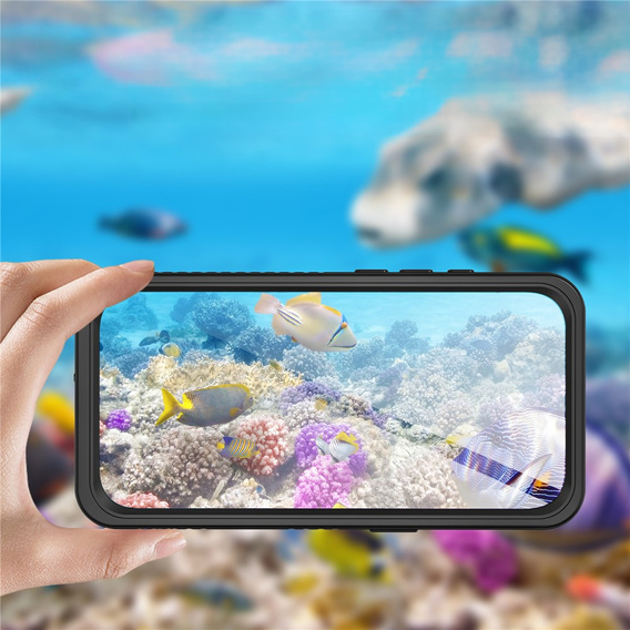 Etui Redpepper do iPhone 17 Air, Wodoodporne IP68, do MagSafe, przezroczyste z czarnymi bokami