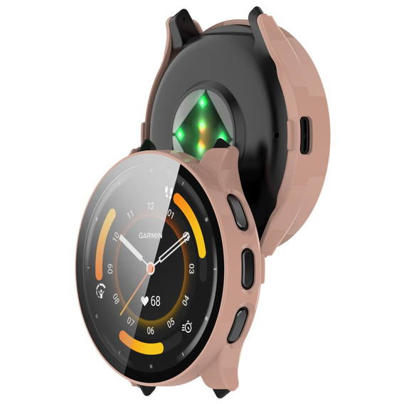 2w1 Etui + Szkło Hartowane do Garmin Venu 3S, Różowe