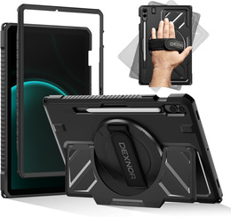 Etui Dexnor 360° z paskiem i uchwytem na rysik do Samsung Galaxy Tab S9 FE+
