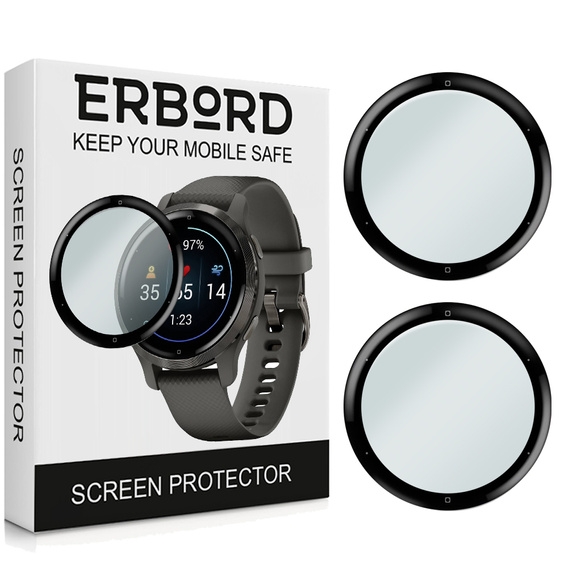2x Szkło Hybrydowe ERBORD do Garmin Venu 2S