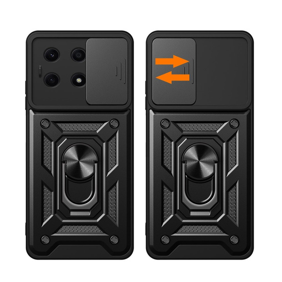 Etui pancerne do Honor X8a 4G, CamShield Slide, czarne