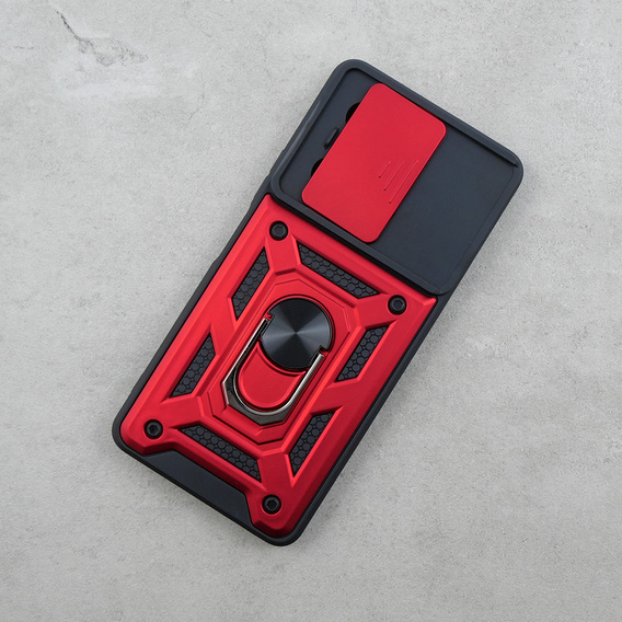 Etui pancerne do Infinix Note 30 Pro, CamShield Slide, czerwone
