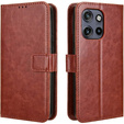 Etui z klapką do Motorola Edge 50 Neo / Motorola ThinkPhone 25, Crazy Horse Wallet, brązowe