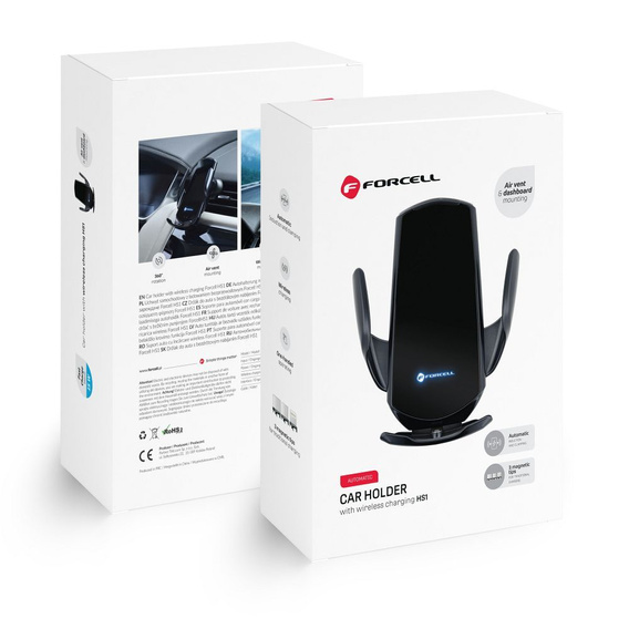 Uchwyt samochodowy z ładowarką bezprzewodową Forcell F-Grip HS1