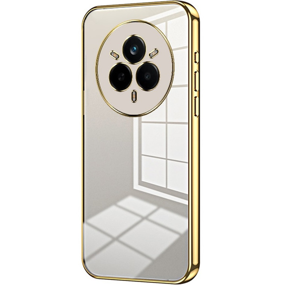 Etui do Realme 14 Pro+ 5G, Electroplating Frame, przezroczyste / złote