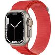 Zestaw Pasek Nylonowy + Etui 2w1 do Apple Watch 7/8/9 45mm, Czerwony