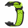 Pasek Silikonowy do Xiaomi Redmi Watch 4, Czarny/Zielony