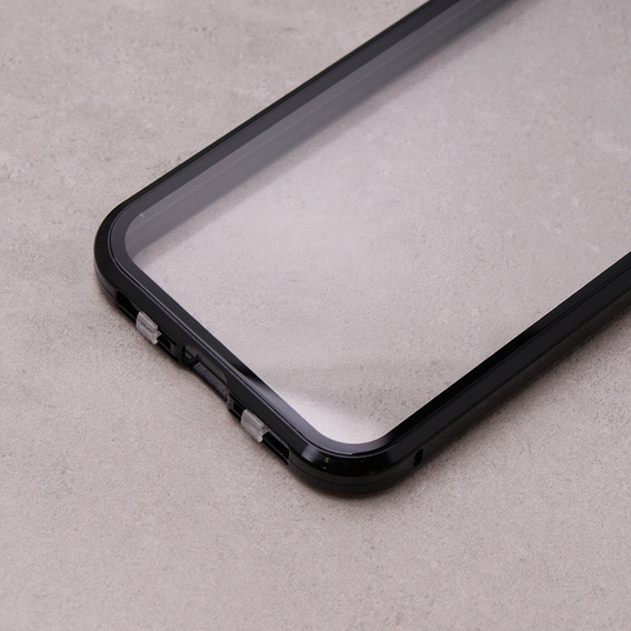 Etui do iPhone 11, Magnetic Dual Glass, czarne