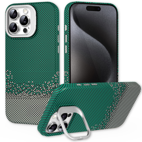 Etui do iPhone 15 Pro Max, Frame Kickstand, do MagSafe, Sand Green