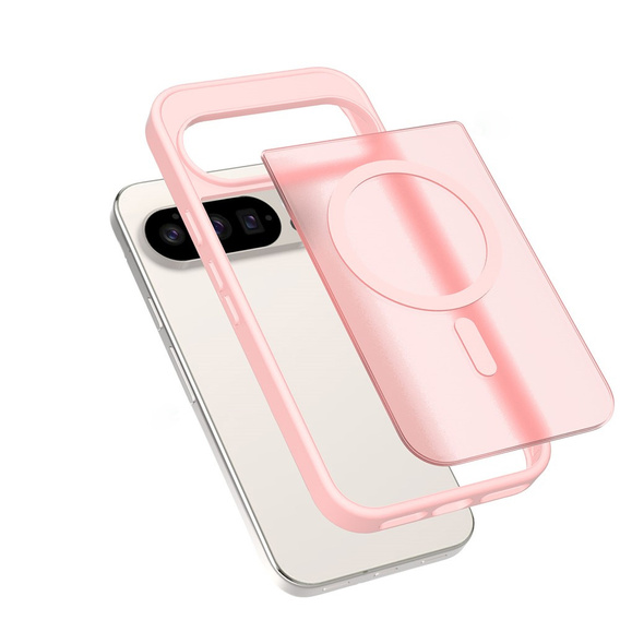Etui Matt Case do Google Pixel 10 / 10 Pro, do MagSafe, półprzezroczyste różowe
